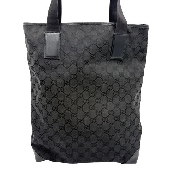 GUCCI Black Guccissima Monogram Nylon Tote Bag with leather*COA included - Picture 4 of 16